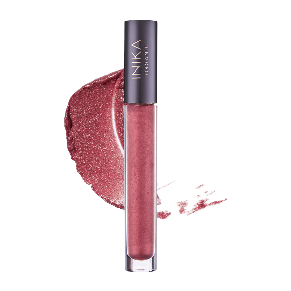 INIKA Organic's vegan Lip Glaze Rosewood geeft je lippen kleur en intense verzorging! De voedende Lip Glaze formule verzorgt de lippen met natuurlijke ingrediënten en laat de lippen weer stralen. #kleur_rosewood