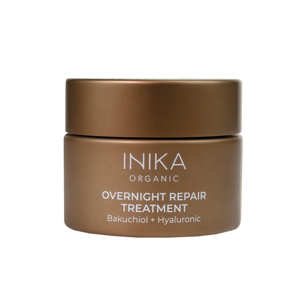 Deze geavanceerde anti-aging formule combineert klinisch bewezen actieve botanicals om de helderheid te herstellen, en dit terwijl je gewoon lekker aan het slapen bent! Met deze heerlijke overnight repair treatment van Inika komen zowel jij, als je huid, helemaal tot rust.