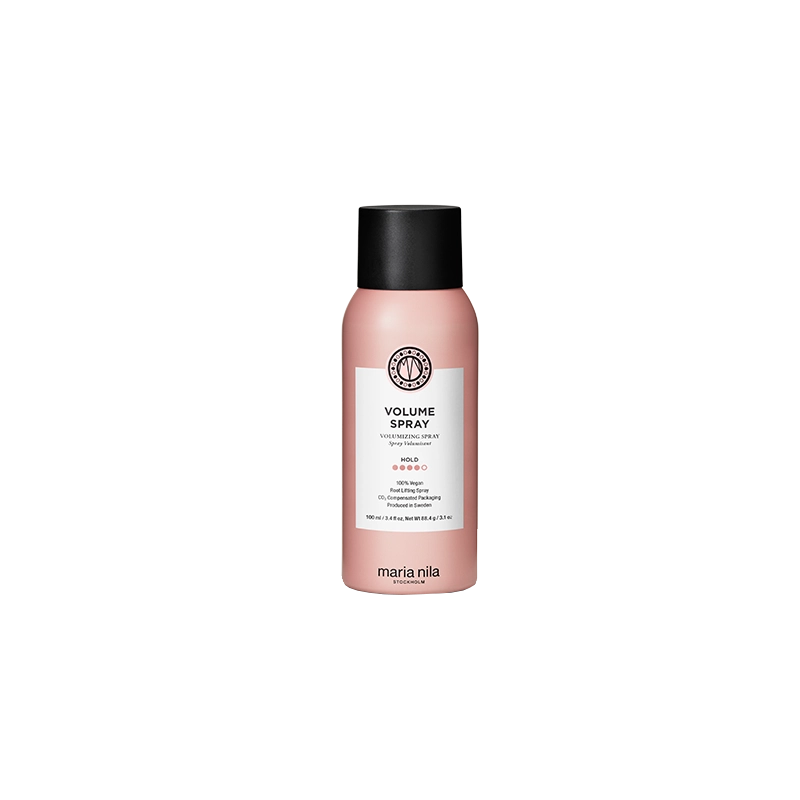 Hittebeschermende volume haarspray van Maria Nila. 100% veganistisch en dierproefvrije haar en stylingproducten.