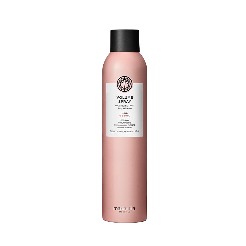 Hittebeschermende volume haarspray van Maria Nila. 100% veganistisch en dierproefvrije haar en stylingproducten.