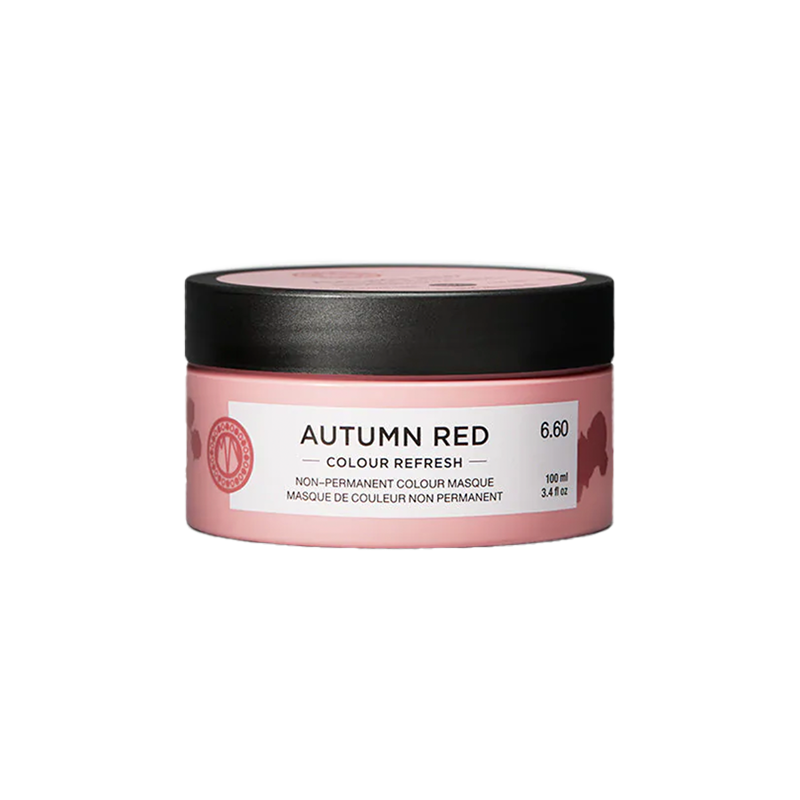 Maria Nila Colour Refresh White Mix is een voedend masker zonder pigmenten dat je haar snel opfrist en een intensieve glans geeft. De colour refresh Autumn Red, hydrateert en vermindert kroezen voor een zijdezacht en glanzend resultaat en kan worden gemengd met andere Colour Refresh-kleuren om pastelkleuren te creëren van de intense tinten. Color Refresh Autumn Red is ​​perfect om te gebruiken tussen je kleurbeurten door.