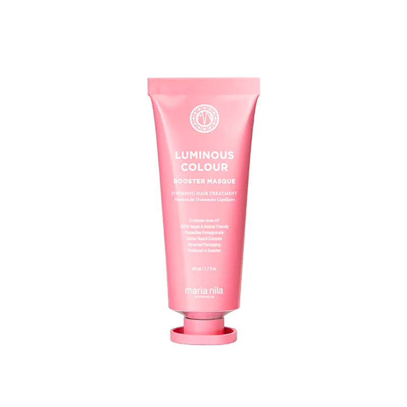 Luminous Colour Booster Masque is een snelwerkende en diep voedende finishing treatment die je haar enorm zacht en glanzend maakt. Geformuleerd met granaatappelextract en Color Guard Complex om gekleurd haar te versterken en te beschermen. 